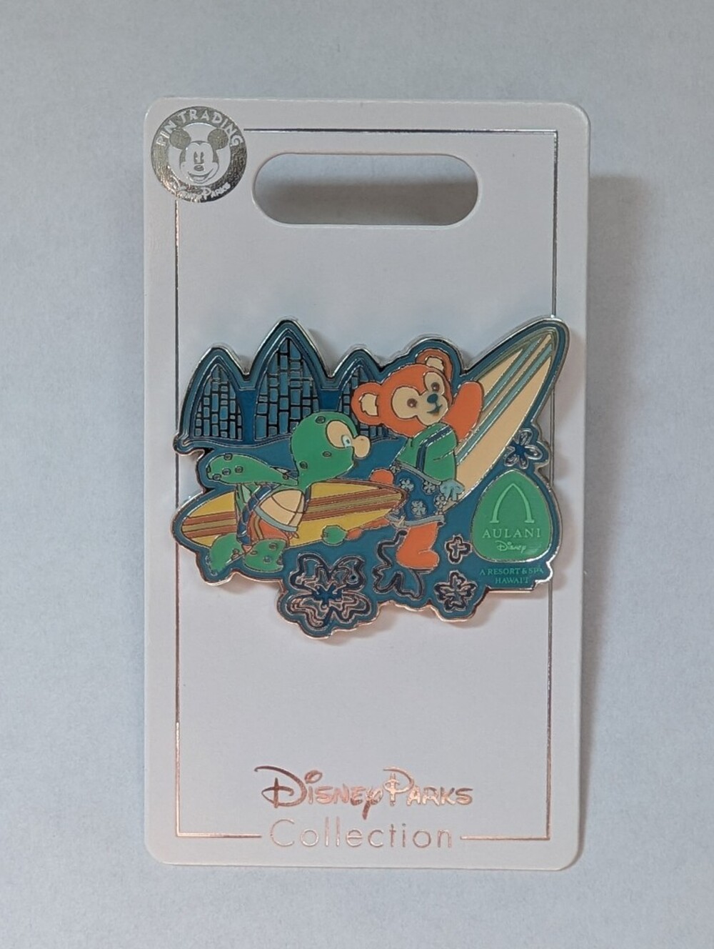 Disney Aulani Duffy and Olu with Surfboards Pin 2022 NWT